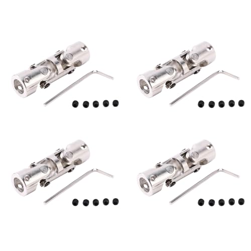 Reinscer 4X Rc Doppel Universal Gelenk Kardan Gelenk Gimbal Kupplungen mit Schraube, 6X 6 mm von Reinscer