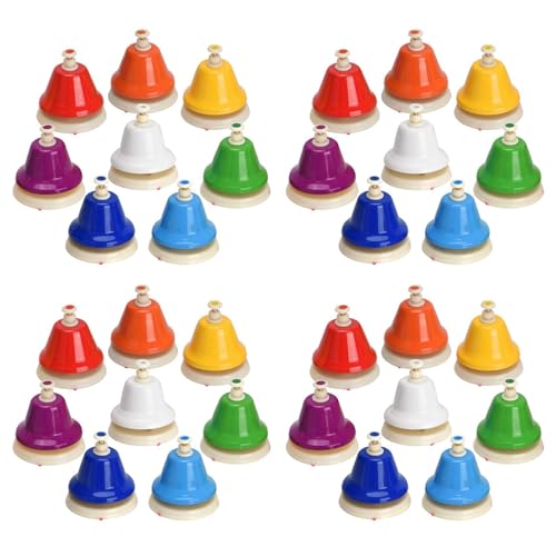 Reinscer 4X Tisch Glocken, 8 TöNe Diatonische Metall Hand Glocken, Regenbogen Musik Glocken, Musikalisches Lernen, das Schlaginstrument Lehrt Reinscer 4X Tisch Glocken, 8 TöNe Diatonische Metall Hand Glocken, Regenbogen Musik Glocken, Musikalisches Lernen, das Schlaginstrument Lehrt von Reinscer