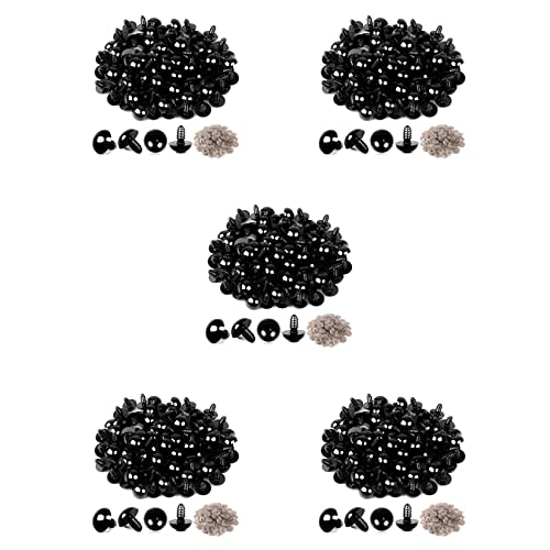 Reinscer 500 Stücke Sicherheitshäkelaugen Aus Kunststoff mit 500 Unterlegscheiben für Häkeln (0,24/6 mm) von Reinscer