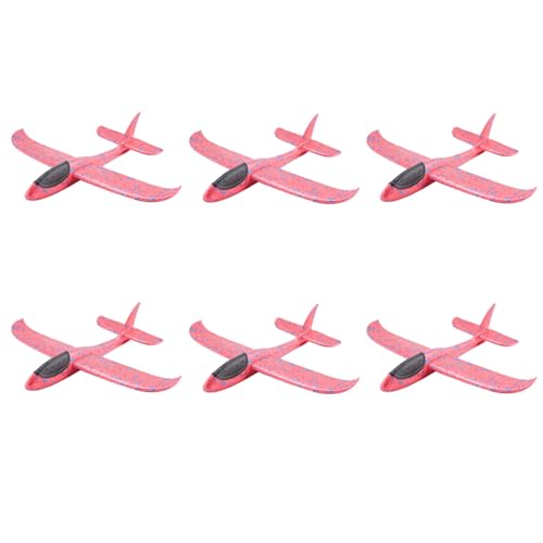 Reinscer 6 Stueck EPP-Schaum-Handwurf-Flugzeug Im Freien Starten Segelflugzeug-Flugzeug-Kind-Geschenk-Spielzeug 34.5 x 32 x 7.8cm von Reinscer