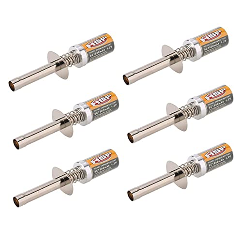 Reinscer 6X für 80101 1800 MAh 1,2 V GlühkerzenzüNder für 1/8 1/10 80101 Wiederaufladbarer GlühzüNder – Kein Ladegerät von Reinscer