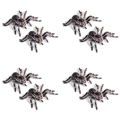 Reinscer 8 StüCk 9,5Cm Groß GefäLschte Realistische Spinne Insekten Modell Spielzeug Spaß Halloween Unheimlich StüTze von Reinscer
