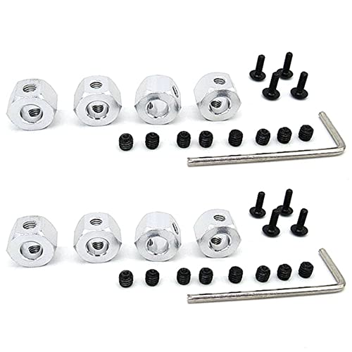 Reinscer 8 Stücke 5 mm Bis 12 mm Metall Kombinierer Rad Naben Sechskant Adapter für D12 C14 C24 C34 MN D90 D91 MN99S RC Auto Upgrade Teile, von Reinscer