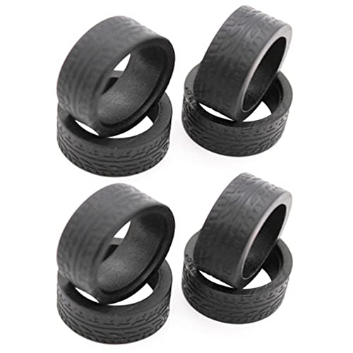 Reinscer 8 Teiliges Gummi Reifen Reifen Rad für K969 K989 P929 Iw04M Iw02 Mini-Z Mini-D Mini-Q 1/28 von Reinscer