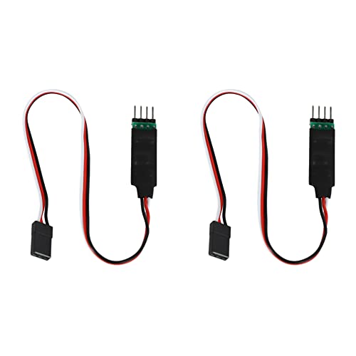 Reinscer LED Lampe Licht Schalter Panel System EIN- / Ausschalten 3CH für RC Auto Fahrzeug Modell Teil Zugang für 1/10 1/8 RC CC01 4WD Axial SCX10 Modell Auto, 2 Stück von Reinscer