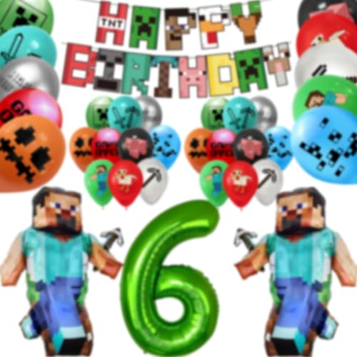 Gamer Geburtstagsdeko,6 Jahre Kindergeburtstag deko, Geburtstagsdeko Jungen,Gamer Luftballons Party Deko, für Kinder Junge und Mädchen Partydekorationen Gamer Geburtstagsdeko,6 Jahre Kindergeburtstag deko, Geburtstagsdeko Jungen,Gamer Luftballons Party Deko, für Kinder Junge und Mädchen Partydekorationen von Reioanaok