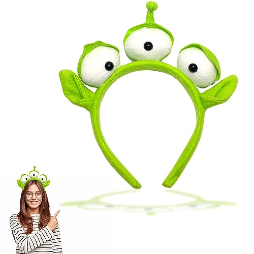 Reizmet Alien Stirnband Dreiäugiges Alien Monster Dehnbare Haarschmuck für Mottoparty Cosplay Halloween Weihnachten Einheitsgröße Grün von Reizmet