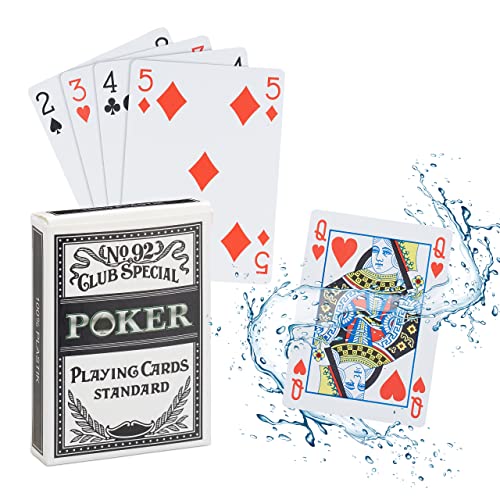 Relaxdays 10 x Pokerkarten Plastik im Set, wasserfestes Kartenspiel, reiß- & knickfest, 540 Karten, Texas Hold'em, Profi Pokerset von Relaxdays