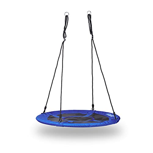 Relaxdays 10020820_652 Nestschaukel rund, geschlossener Sitz, bis 100kg, Outdoor, HBT: 145 x 100 x 100 cm, dunkelblau Relaxdays 10020820_652 Nestschaukel rund, geschlossener Sitz, bis 100kg, Outdoor, HBT: 145 x 100 x 100 cm, dunkelblau von Relaxdays