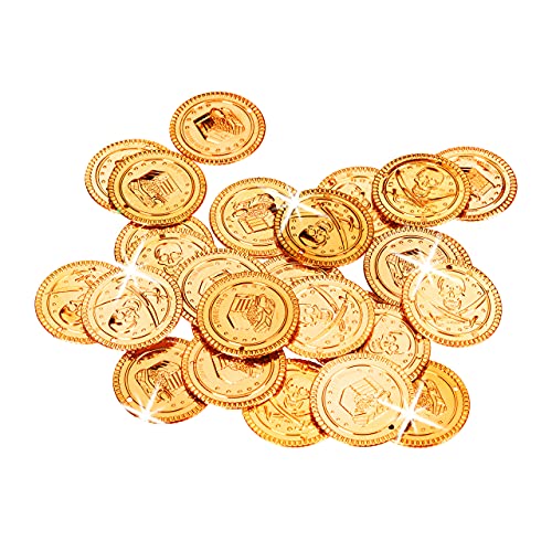 Relaxdays 10022524 Goldtaler Piraten, Piratenschatz aus 288 Münzen, Plastik Spielgeld für Kindergeburtstage & Fasching, PP, gold Relaxdays 10022524 Goldtaler Piraten, Piratenschatz aus 288 Münzen, Plastik Spielgeld für Kindergeburtstage & Fasching, PP, gold von Relaxdays