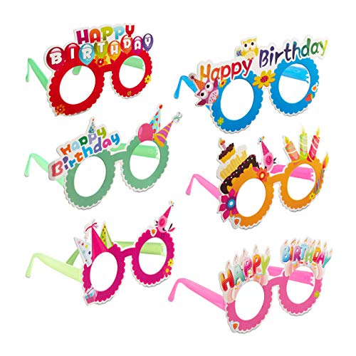 Relaxdays 10024250 Partybrillen Happy Birthday, 6er-Set, Lustige Spaßbrillen für Geburtstag, Scherzbrillen für Groß & Klein, bunt, Unisex-Kinder, Einheitsgröße Relaxdays 10024250 Partybrillen Happy Birthday, 6er-Set, Lustige Spaßbrillen für Geburtstag, Scherzbrillen für Groß & Klein, bunt, Unisex-Kinder, Einheitsgröße von Relaxdays