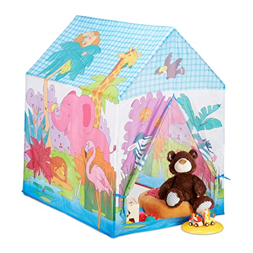 Relaxdays 10024756 Spielzelt Dschungel Tiere, f. Kinderzimmer, Outdoor, ab 3, Stoff, Safari Kinderzelt HBT 102 x 72 x 95 cm, bunt Relaxdays 10024756 Spielzelt Dschungel Tiere, f. Kinderzimmer, Outdoor, ab 3, Stoff, Safari Kinderzelt HBT 102 x 72 x 95 cm, bunt von Relaxdays