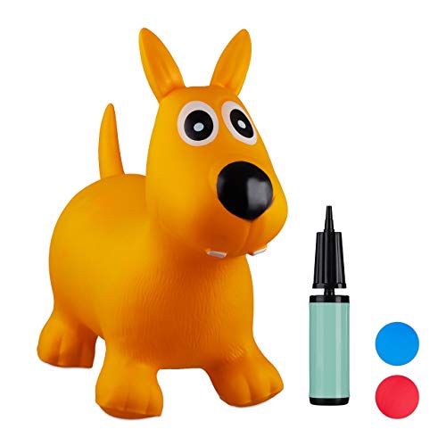 Relaxdays 10024990_48, gelb Hüpftier Hund, inklusive Luftpumpe, Hüpfhund bis 50 kg, Hopser BPA frei, für Kinder, Hüpfspielzeug, 50 x 26 x 60 cm Relaxdays 10024990_48, gelb Hüpftier Hund, inklusive Luftpumpe, Hüpfhund bis 50 kg, Hopser BPA frei, für Kinder, Hüpfspielzeug, 50 x 26 x 60 cm von Relaxdays