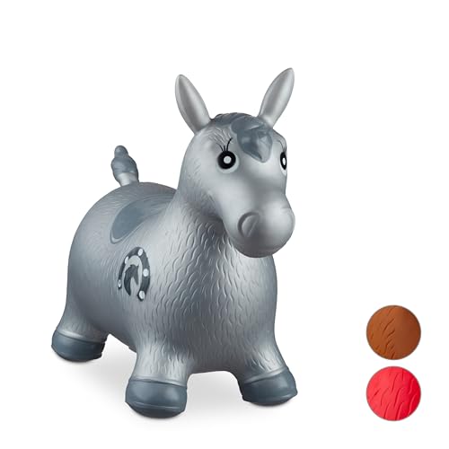 Relaxdays 10024991_111, grau Hüpftier Pferd, inklusive Luftpumpe, Hüpfpferd bis 50 kg, Hüpfpony BPA frei, für Kinder, Hüpfspielzeug Relaxdays 10024991_111, grau Hüpftier Pferd, inklusive Luftpumpe, Hüpfpferd bis 50 kg, Hüpfpony BPA frei, für Kinder, Hüpfspielzeug von Relaxdays