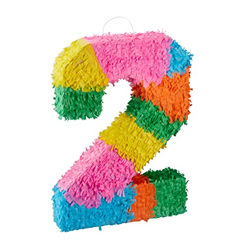 Relaxdays 10025189_904 Birthday Number Anzahl Pinata Geburtstag, Zahl 2, zum Aufhängen, Kinder & Erwachsene, Papier, zum selbst Befüllen, Piñata, bunt Relaxdays 10025189_904 Birthday Number Anzahl Pinata Geburtstag, Zahl 2, zum Aufhängen, Kinder & Erwachsene, Papier, zum selbst Befüllen, Piñata, bunt von Relaxdays