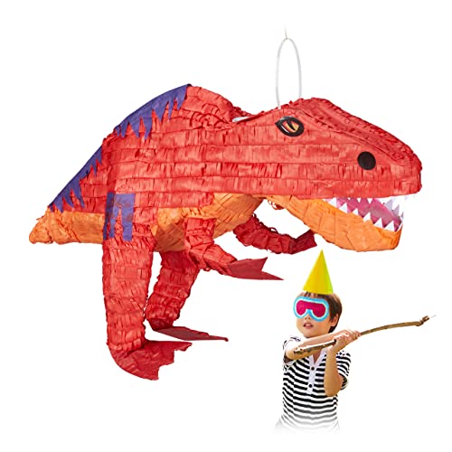 Relaxdays Dinopinata, zum Aufhängen, Kinder, Mädchen & Jungs, Geburtstag, zum Befüllen, Papier, Pinata Dinosaurier, rot Relaxdays Dinopinata, zum Aufhängen, Kinder, Mädchen & Jungs, Geburtstag, zum Befüllen, Papier, Pinata Dinosaurier, rot von Relaxdays
