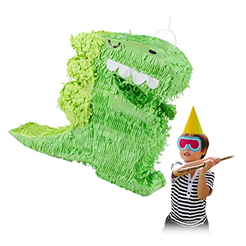 Relaxdays Dino Pinata, zum Aufhängen, Kinder, Mädchen & Jungs, Geburtstag, zum Befüllen, Deko, Pinata Dinosaurier, grün, 1 Stück Relaxdays Dino Pinata, zum Aufhängen, Kinder, Mädchen & Jungs, Geburtstag, zum Befüllen, Deko, Pinata Dinosaurier, grün, 1 Stück von Relaxdays