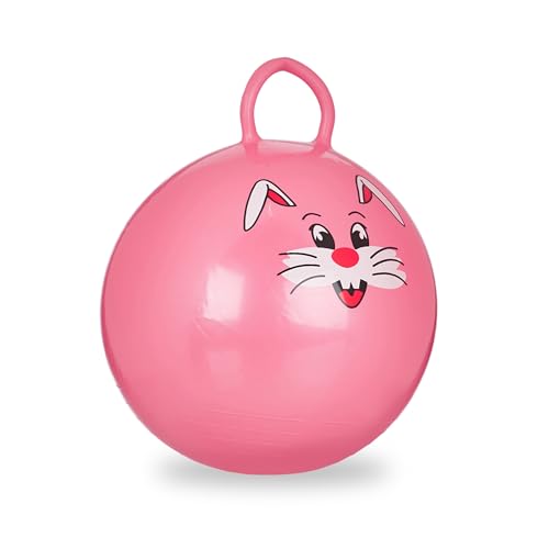 Relaxdays 10022554_52 Hüpfball Kinder, Hase, mit Griff, für Drinnen und Draußen, mit Tier-Motiv, weich, 45 cm Durchmesser, pink, 45 x 45 x 55 cm Relaxdays 10022554_52 Hüpfball Kinder, Hase, mit Griff, für Drinnen und Draußen, mit Tier-Motiv, weich, 45 cm Durchmesser, pink, 45 x 45 x 55 cm von Relaxdays