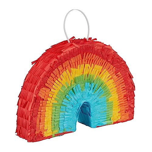 Relaxdays Mini Pinata Regenbogen, befüllbare Piñata, Geburtstag, Partypinata, zum Aufhängen, HBT: 18 x 26 x 5,5 cm, bunt, 1 Stück Relaxdays Mini Pinata Regenbogen, befüllbare Piñata, Geburtstag, Partypinata, zum Aufhängen, HBT: 18 x 26 x 5,5 cm, bunt, 1 Stück von Relaxdays