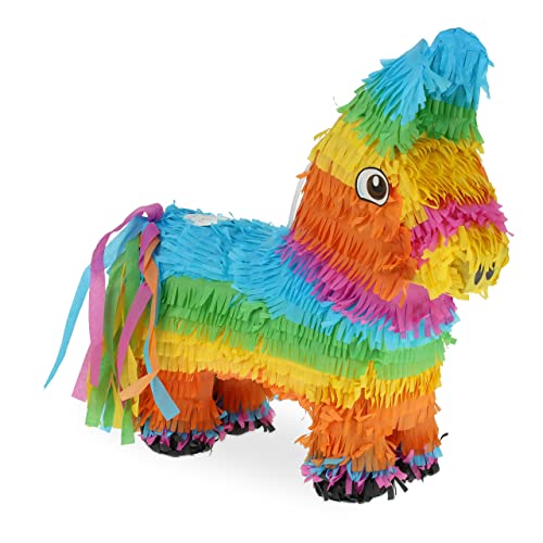 Relaxdays Pinata, Esel, Lama, Geburtstag, zum Aufhängen, Mädchen & Jungen, HBT 38 x 35 x 12 cm, Regenbogen, Kinder, bunt, 10042836 von Relaxdays