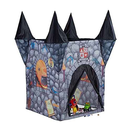 Relaxdays 10022463 Spielzelt Kinder Spukschloss, Kinderzelt für Mädchen und Jungen, ab 3 Jahren, HxBxT: 132 x 110 x 110 cm, grau Relaxdays 10022463 Spielzelt Kinder Spukschloss, Kinderzelt für Mädchen und Jungen, ab 3 Jahren, HxBxT: 132 x 110 x 110 cm, grau von Relaxdays