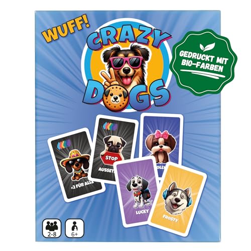 Relaxed Monkey Crazy Dogs – das Mau Mau Kartenspiel für die ganze Familie | für Hundefans und den Spieleabende I als Reisespiel oder Geschenkidee Relaxed Monkey Crazy Dogs – das Mau Mau Kartenspiel für die ganze Familie | für Hundefans und den Spieleabende I als Reisespiel oder Geschenkidee von Relaxed Monkey