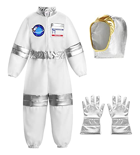 ReliBeauty Astronaut Kostüm Kinder Jumpsuit Onesie Weiß,100 von ReliBeauty