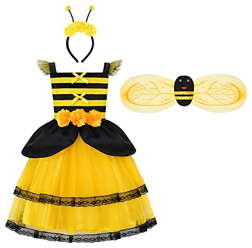 ReliBeauty Bienenkostüm Kinder Kostüm Biene Kinder mit Bienenflügel Zubehöre Karneval ReliBeauty Bienenkostüm Kinder Kostüm Biene Kinder mit Bienenflügel Zubehöre Karneval von ReliBeauty