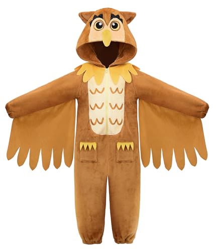 ReliBeauty Eulen Kostüm Kinder Faschingskostüm Tiere Onesie,100 von ReliBeauty