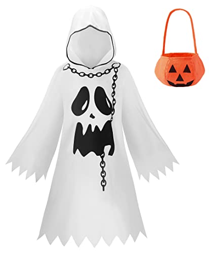 ReliBeauty Geister Gespenst Kostüm Kinder Halloween Jungen Mädchen,100 von ReliBeauty