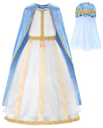 ReliBeauty Maria Kostüm Kinder Krippenspiel Jungfrau Maria Verkleidung Mädchen,130 ReliBeauty Maria Kostüm Kinder Krippenspiel Jungfrau Maria Verkleidung Mädchen,130 von ReliBeauty