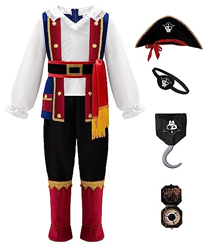 ReliBeauty Piratenkostüm Kinder Jungen mit Piratenhut Zubehöre neu,120 ReliBeauty Piratenkostüm Kinder Jungen mit Piratenhut Zubehöre neu,120 von ReliBeauty