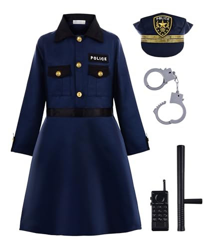 ReliBeauty Polizei Kostüm Kinder Mädchen mit Zubehöre,110 ReliBeauty Polizei Kostüm Kinder Mädchen mit Zubehöre,110 von ReliBeauty
