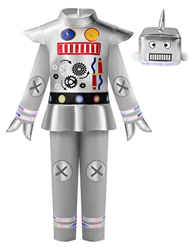 ReliBeauty Roboter Kostüm Kinder Junge Mädchen (Etikett 130) von ReliBeauty