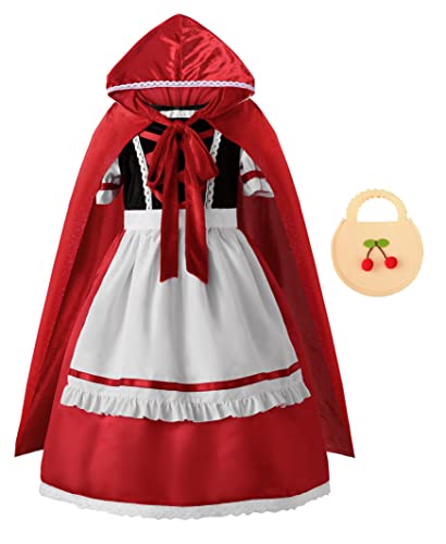 ReliBeauty Rot Kostüm Kinder Roter Umhang und Handtasche Faschingskostüme Kinder Cosplay, 120 ReliBeauty Rot Kostüm Kinder Roter Umhang und Handtasche Faschingskostüme Kinder Cosplay, 120 von ReliBeauty