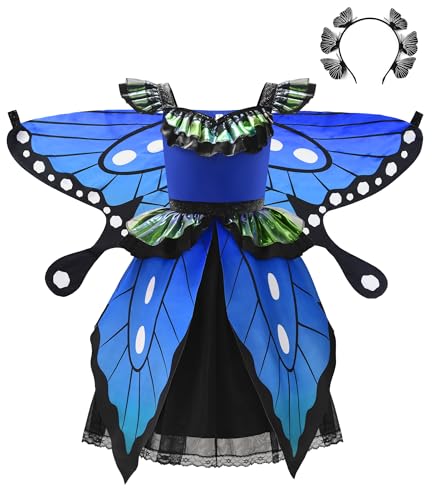 ReliBeauty Schmetterling Kostüm Kinder Mädchen mit Haarreif,110 ReliBeauty Schmetterling Kostüm Kinder Mädchen mit Haarreif,110 von ReliBeauty