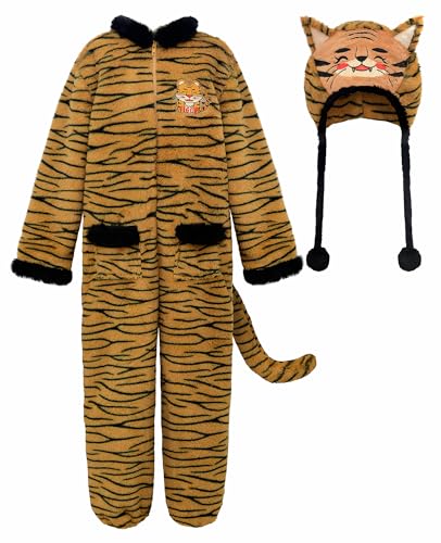 ReliBeauty Tiger Kostüm Kinder 3-12 Jahre Halloween Karneval,140 von ReliBeauty