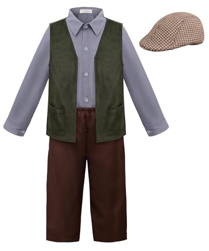 ReliBeauty Viktorianischer Kostüm Kinder 3-12 Jahre mit Hut Victorian Schornsteinfeger Kostüm Kinder Karneval,110 ReliBeauty Viktorianischer Kostüm Kinder 3-12 Jahre mit Hut Victorian Schornsteinfeger Kostüm Kinder Karneval,110 von ReliBeauty