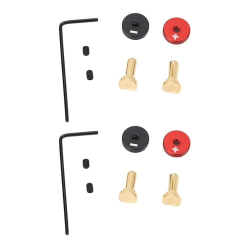 4PCS RC Battery Heatsink Plugs Grips Set | Aluminum 4.0mm Banana Plug Connectors for Off Road Truck/RC Car Repair | Enhanced Grip & Heat Dissipation with Hex Screwdrivers von Reliant Jazzy