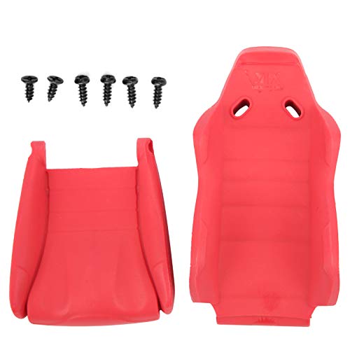 RC Car Driving Seat for Axial SCX10 / Model 4 1/10 Scale | Sturdy Plastic Interior Simulation Accessory | Realistic Crawler Car Upgrade | Direct Replacement for Broken Seats (Red) von Reliant Jazzy