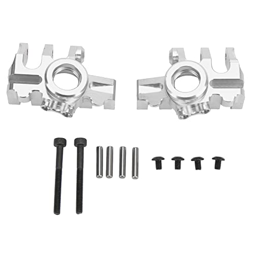 RC Car Steering Cup 1 Pair | High Strength Aluminum Alloy for Axial RBX10 / 1/10 Scale RC Cars | Sturdy Replacement Parts | Includes Screws & Pins (Silver) von Reliant Jazzy