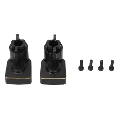 Reliant Jazzy 2PCS Rear Portal Drive Axle Mount | Brass Cover for Axial UTB18 RC Car | Lower Center of Balance for Climbing & Stability | Black Hard Coating, 33g Each (Black) von Reliant Jazzy