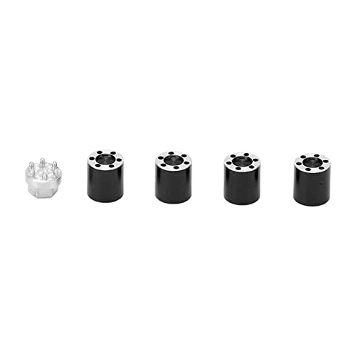 Reliant Jazzy 4Pcs SCX24 Hub Nut | Aluminum Alloy High - Strength & Sturdy | High Simulation 1/24 RC Wheel Hub Nut for Axial SCX24 90081 C10 | Easy Installation with Hex Key (Black) von Reliant Jazzy