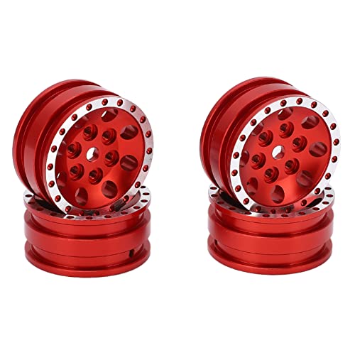 Reliant Jazzy 4pcs Aluminum Alloy Wheel Hub Rims for Axial SCX24 | 8 Round Hole Design for 1/24 RC Climbing Car | Improved Performance & Sturdy Replacement for AXI90081 / AXI00001 / AXI00002 (Red) von Reliant Jazzy
