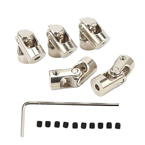 Reliant Jazzy 5PCS 3mm Universal Joint Coupling | High Strength Steel Shaft Connector for RC Cars/Boats | 2 - Section Flexible Joint with 10 Grub Screws & Wrench von Reliant Jazzy