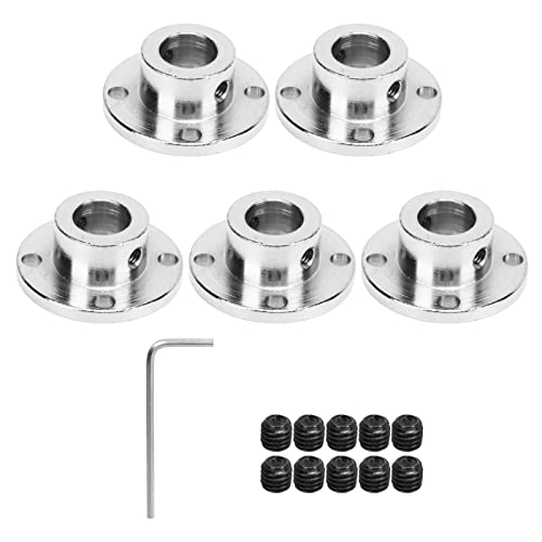 Reliant Jazzy 5Pcs Flange Coupling Connector | 11mm Heavy - Duty Guide Version Coupler for RC Motors/DIY Shaft Axes | No.45 Steel with 10 Set Screws & Wrench von Reliant Jazzy