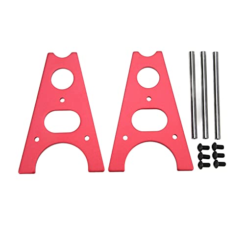Reliant Jazzy RC Car Lift Stand | Universal for 1/8 & 1/10 Scale Units | Aluminum Alloy Wheel Repair Equipment | DIY Accessory for SCX10 & Other RC Cars (Red) von Reliant Jazzy