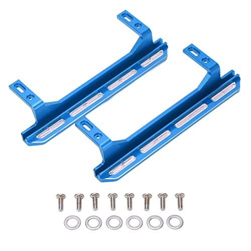 Reliant Jazzy RC Side Pedal Metal Step Plate for SCX10 1/10 Remote Control Car | Aluminum Alloy Running Board with 8 Screws & 6 Gaskets | Sturdy Simulation Accessories for RC Trucks/Crawlers (Blue) von Reliant Jazzy