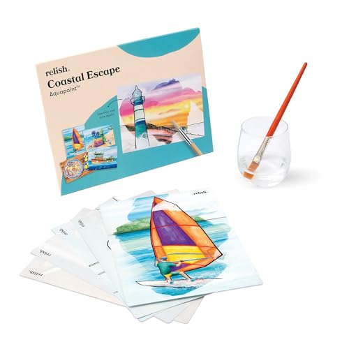 Relish - Demenz Aquapaints Aktivitäten - 5 Stück Wiederverwendbare Wassermalerei Spielzeug, Küstenflucht, Alzheimer Produkte & Geschenke für Senioren Relish - Demenz Aquapaints Aktivitäten - 5 Stück Wiederverwendbare Wassermalerei Spielzeug, Küstenflucht, Alzheimer Produkte & Geschenke für Senioren von Relish