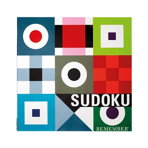 REMEMBER SU2 Sudoku – das beliebte Denkspiel als Brettspiel mit Zahlen oder Farben in Klappbox, 9x9 von Remember